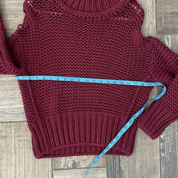 Free People My Only Sunshine teal Turtleneck Knit Sweater size XS - Picture 7 of 8